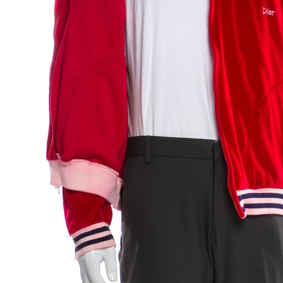 Auth Christian Dior Striped Bomber Track Jacket - Picture 4 of 4